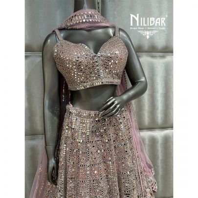 Lemonade Pink Net Lehenga With Net Dupatta