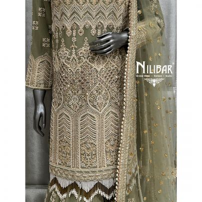 Tea Green Georgette Garara Suit