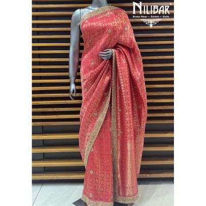 Carrot Silk Traditional Saree