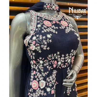 Midnight Blue Silk Jumpsuit