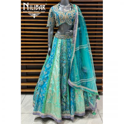 Blue Silk Lehenga