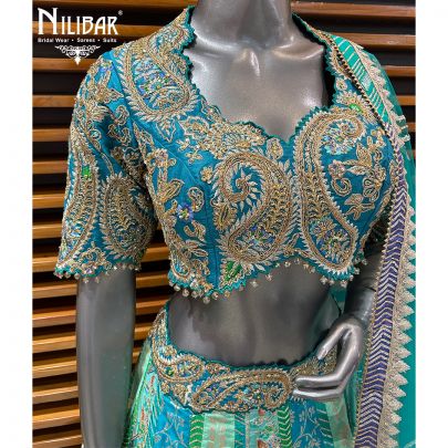 Blue Silk Lehenga