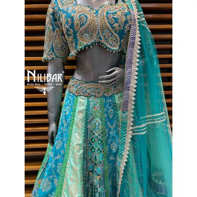 Blue Silk Lehenga
