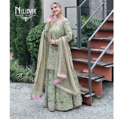 Light Green Organza Garara Suit