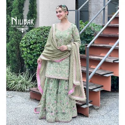 Light Green Organza Garara Suit