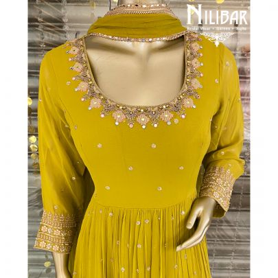 Venom Green Georgette Anarkali