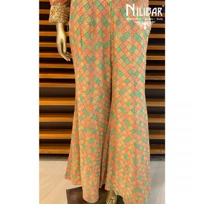 Orange Georgette Palazzo Set