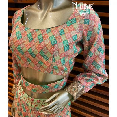 Orange Georgette Palazzo Set
