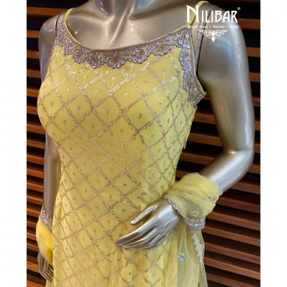 Banana Yellow Sharara Suit