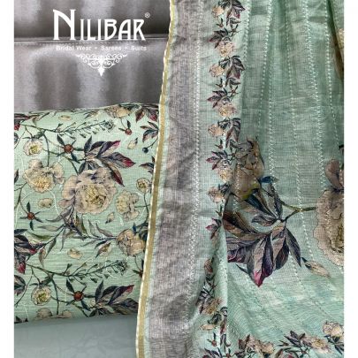 Slimy Green Cotton Unstitched Suit