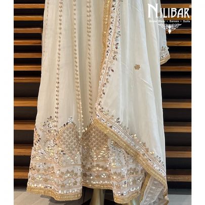 Pure White Georgette Anarkali