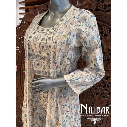 Beige Cotton Jacket Style Set