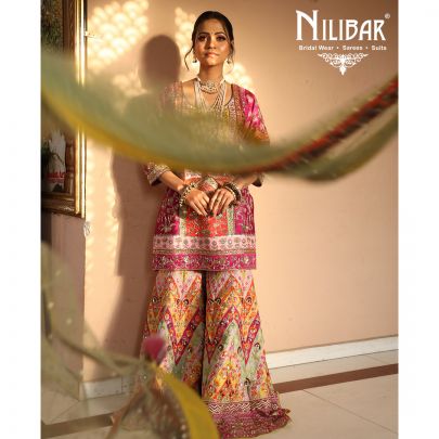 Multi Color Silk Garara Suit