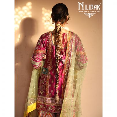 Multi Color Silk Garara Suit