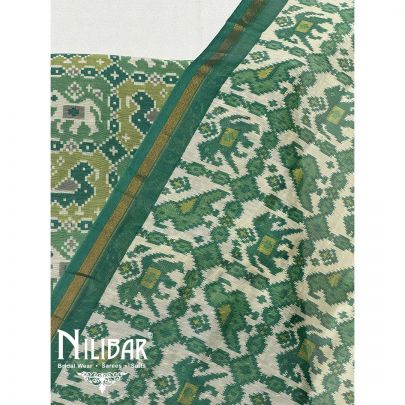 Green Maheshwari Silk Unstitched Suit