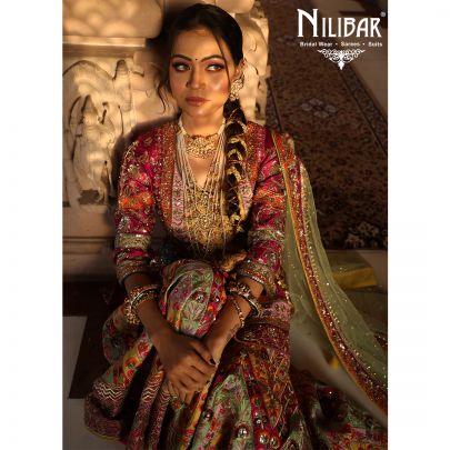 Multi Color Silk Garara Suit