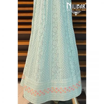 Seafoam Green Georgette Anarkali