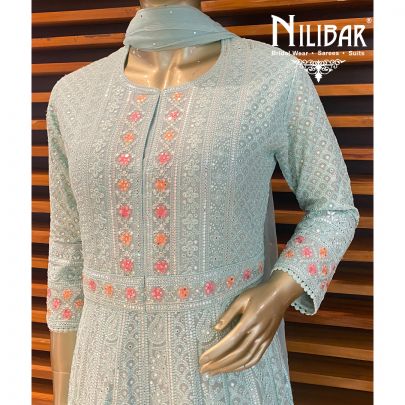 Seafoam Green Georgette Anarkali