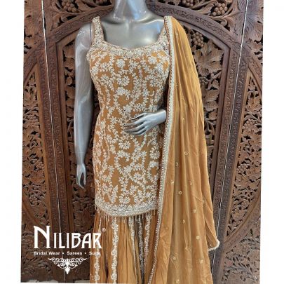 Mustard Chinon Garara Suit