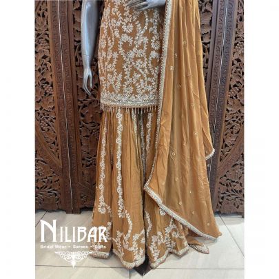 Mustard Chinon Garara Suit