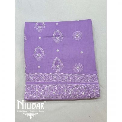 Lavender Cotton Chinon Unstitched Suit