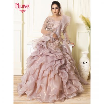 Blush Pink Organza Gown