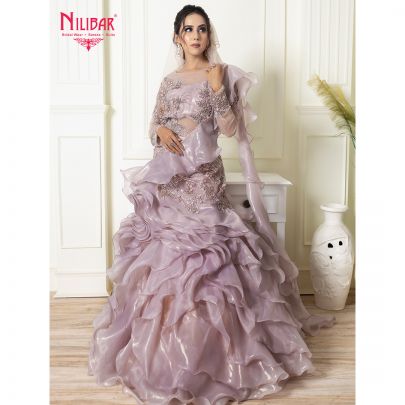 Blush Pink Organza Gown