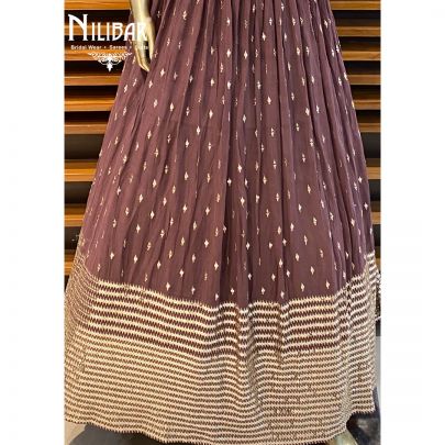 Mauve Purple Georgette Lehenga