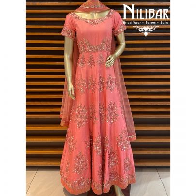 Watermelon Pink Anarkali Suit