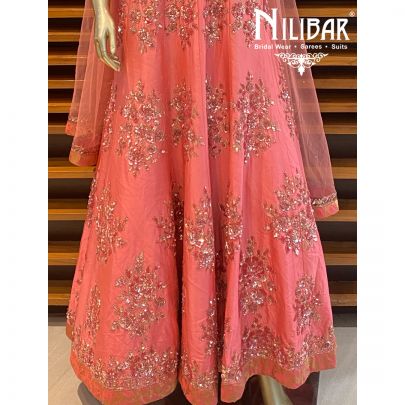 Watermelon Pink Anarkali Suit