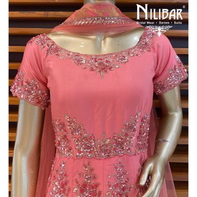 Watermelon Pink Anarkali Suit