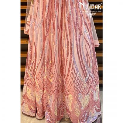 Light Baby Pink Net Lehenga