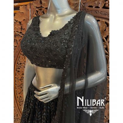 Black Georgette Sequin Casual Lehenga
