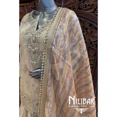 Ivory Silk Sequin Casual Lehenga
