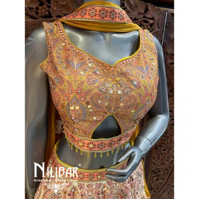 Honey Yellow Silk Lehenga