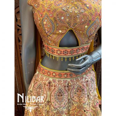 Honey Yellow Silk Lehenga