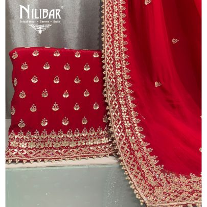 Scarlet Red Crepe Unstitched Suit