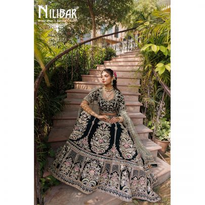 Bottle Green Bridal Lehenga