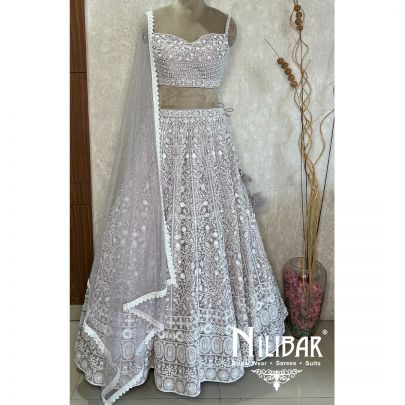 Lilac Net Casual Lehenga
