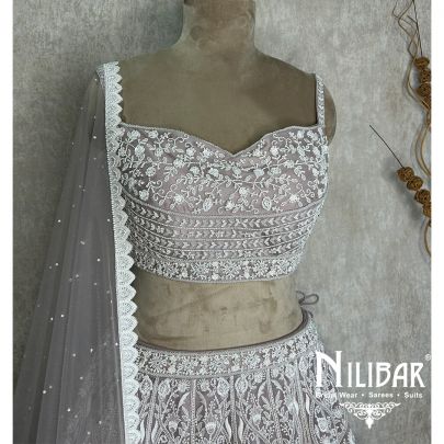 Lilac Net Casual Lehenga
