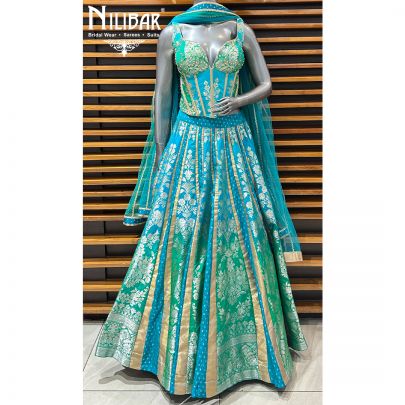 Blue Silk Lehenga