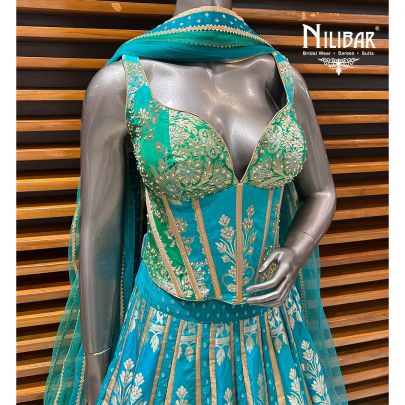 Blue Silk Lehenga