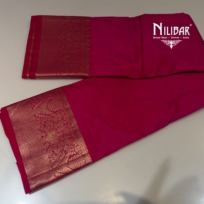 Magenta Banarasi Silk Saree