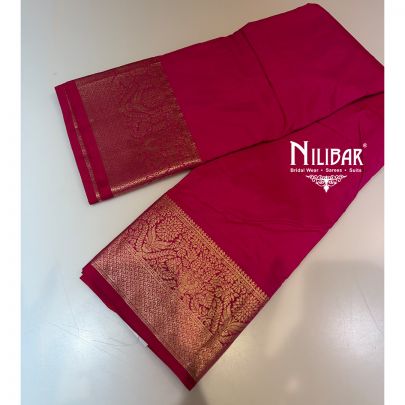Magenta Banarasi Silk Saree
