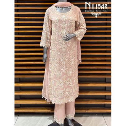 Light Pink Georgette Pant Suit