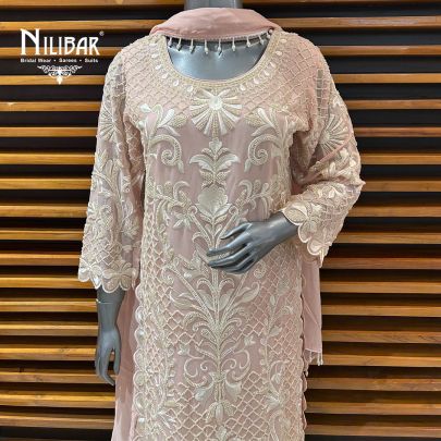 Light Pink Georgette Pant Suit
