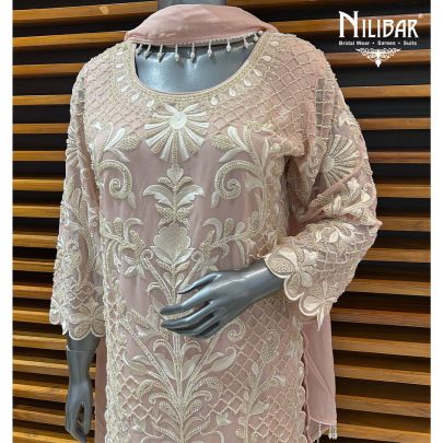 Light Pink Georgette Pant Suit