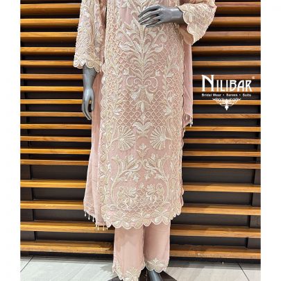 Light Pink Georgette Pant Suit