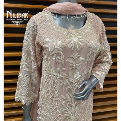 Light Pink Georgette Pant Suit