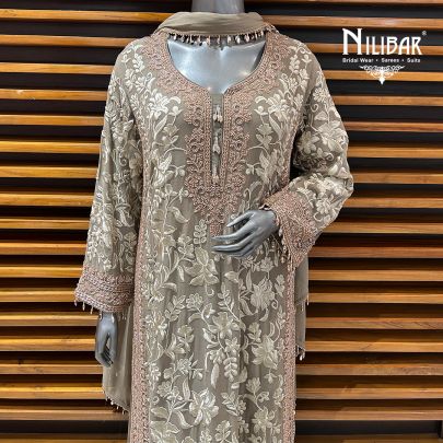 Mehandi Green Georgette Pant Suit